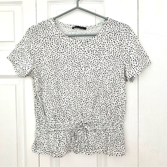 SUZY SHIER Tiny Leopard Print Cotton Top - Picture 1 of 5